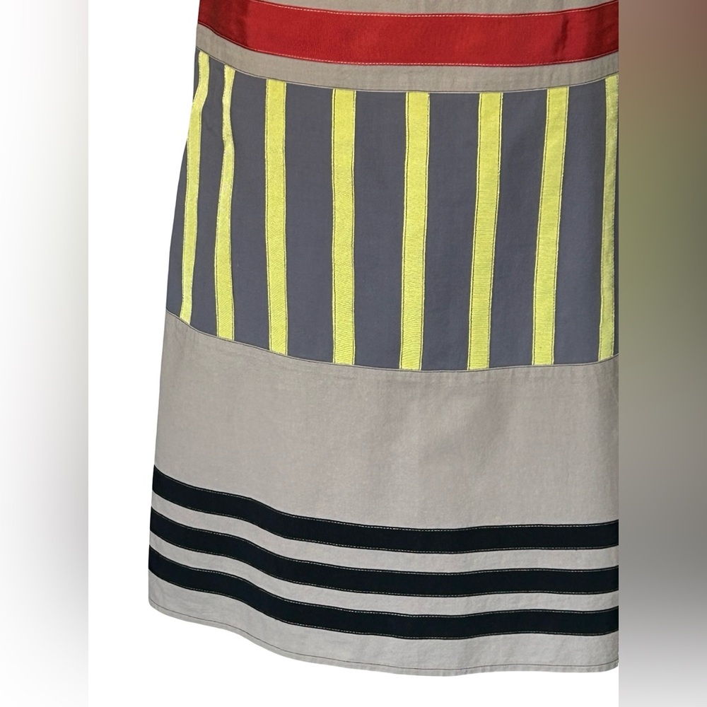 Neeah by D.A.R. Striped Midi Skirt Multicolor Cotton Size M Modest Art Boho - Picture 5 of 11